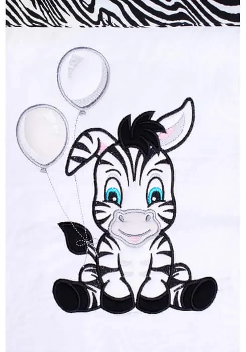 3-dielne posteľné obliečky Zebra 90/120 bielo-čierne