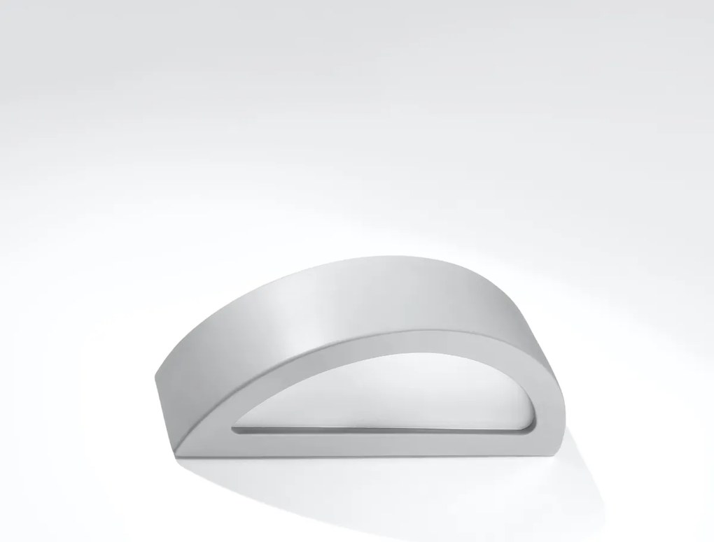 Nástenné svietidlo Atena, 1x sivé keramické tienidlo