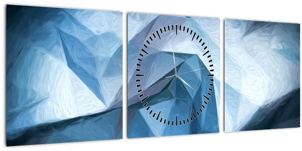 Obraz abstrakcie (s hodinami) (90x30 cm)