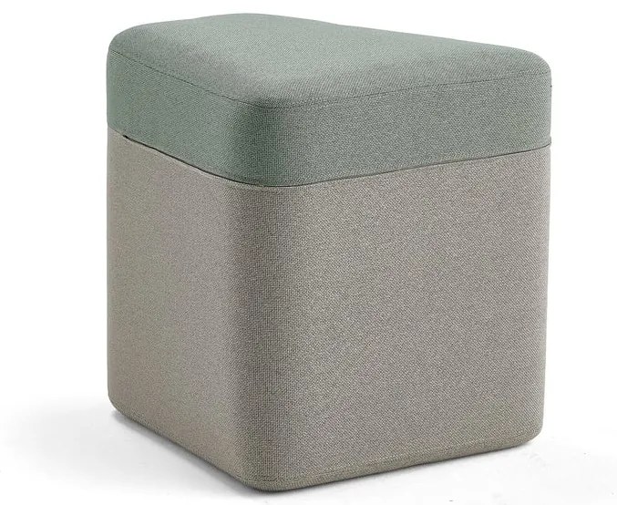 Taburet POINT, piesková/zelenošedá