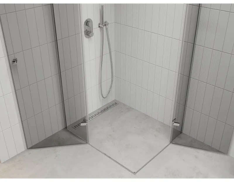 Mexen Roma Duo, sprchovací kút 100 (dvere) x 70 (dvere) cm, 6mm číre sklo, chrómový profil, 854-100-070-02-00