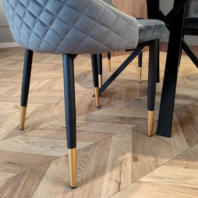 Jedálenská stolička VERMONT zamatová, grafitová