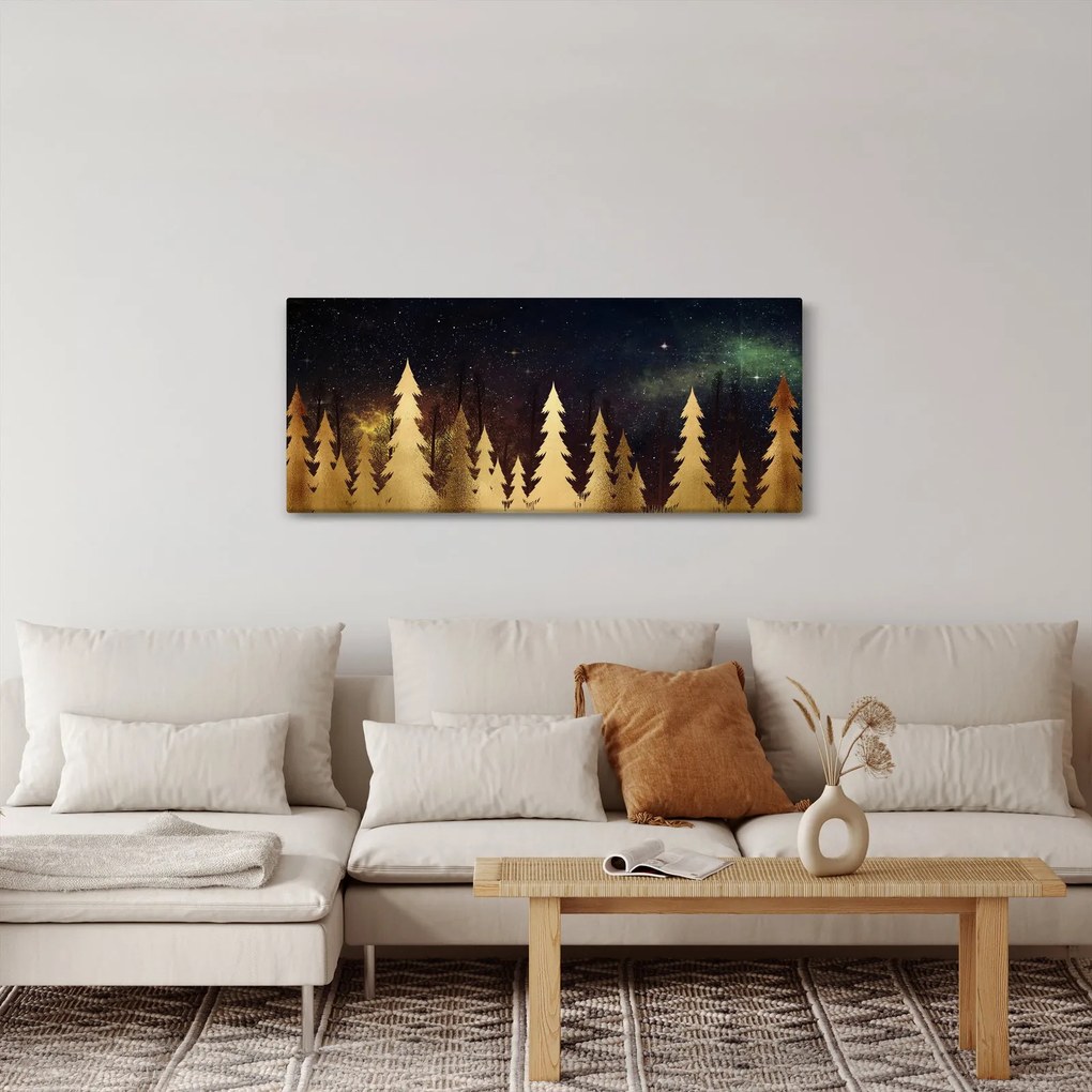 Obraz - Zlatá noc (120x50 cm)