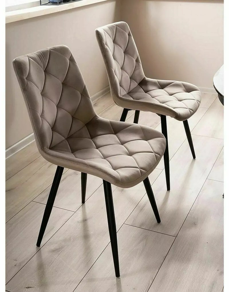 Sametová jídelní židle Ralph béžová