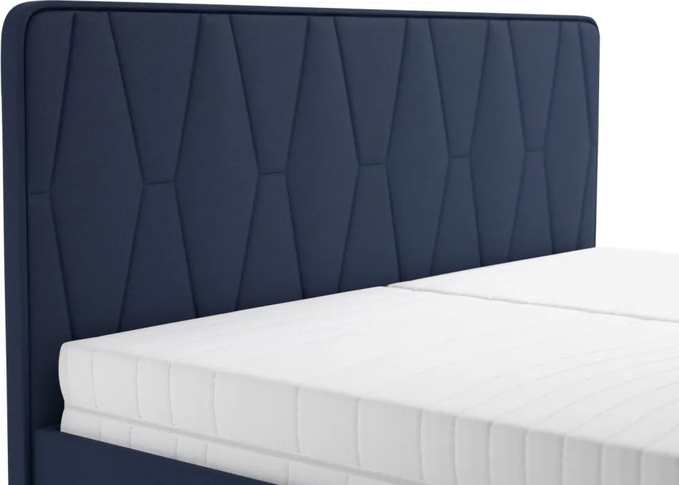 Posteľ Moosa 180x200 cm, námornícka modrá látka