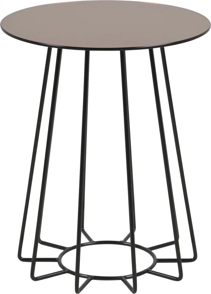 Bighome - Príručný stolík CASIA 40 cm, bronzová
