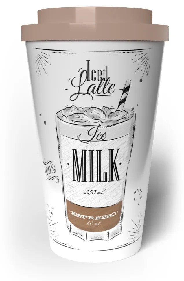 Banquet Hrnček cestovný dvojstenný COFFEE 0,5 l, Iced latte