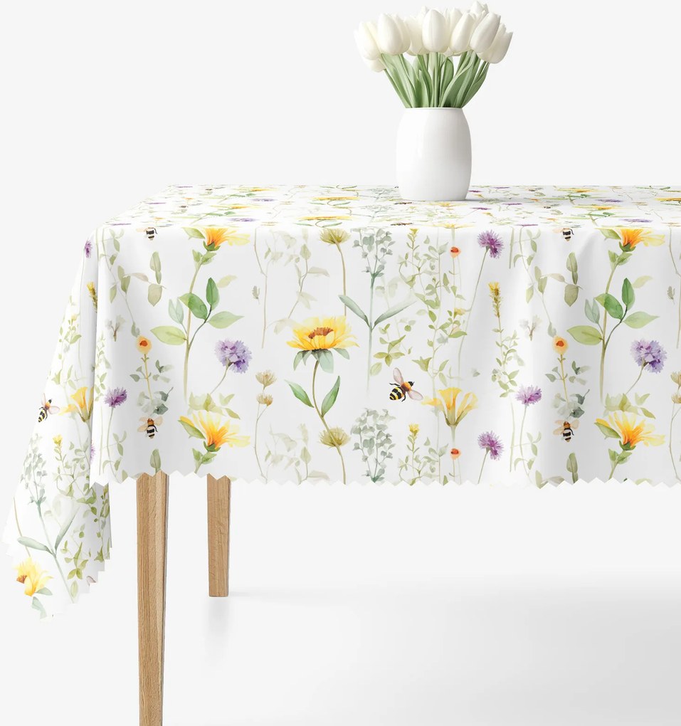 Goldea hranatý teflónový obrus - lúčny svet 80 x 80 cm