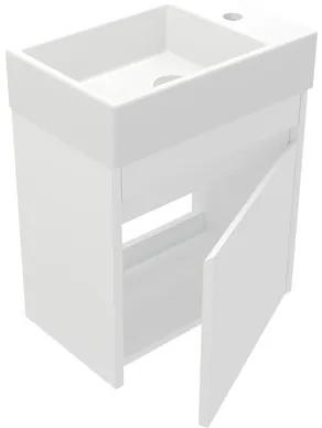 Kúpeľňová skrinka s umývadlom Basano Avellino 54x45x28 cm biela