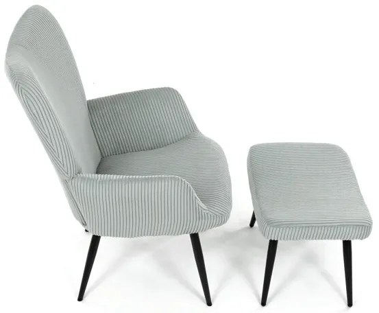 Autronic BONTEC Relaxačné kreslo, modrá, menčestrová látka, AK-L7285 BLUE6 Farba: Zelená