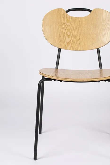 WL-Living Aspen moderná drevená stolička - Čierna