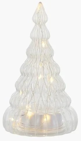 SIRIUS LED světelný stromek, skleněný, čirý,16,5 cm