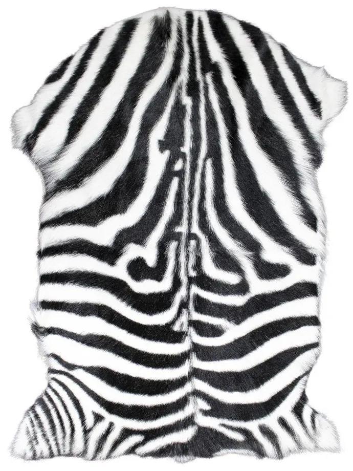 Bielo čierna dekoratívne kožušina Zebra z kozej kože - 60 * 90 * 2cm