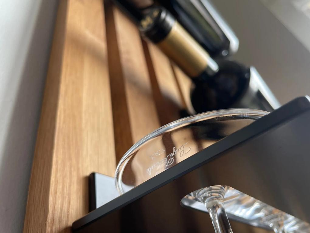 Dekorstudio Dubový stojan na víno a poháre LAMELE