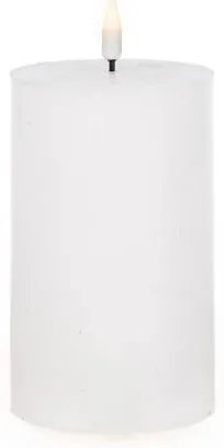 DECOLED LED svíčka, vosková, 7,5 x 12,5 cm, bílá
