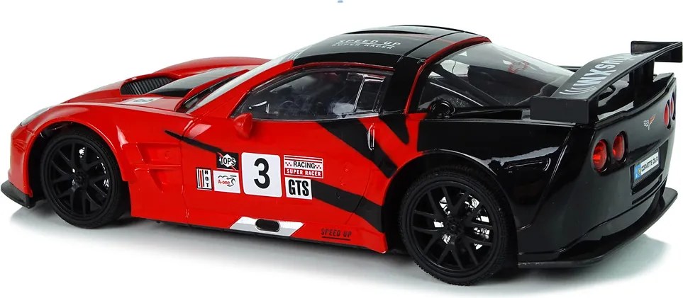 LEAN Toys Závodné športové auto R/C 1:18 Corvette C6.R Red 2.4 G Lights