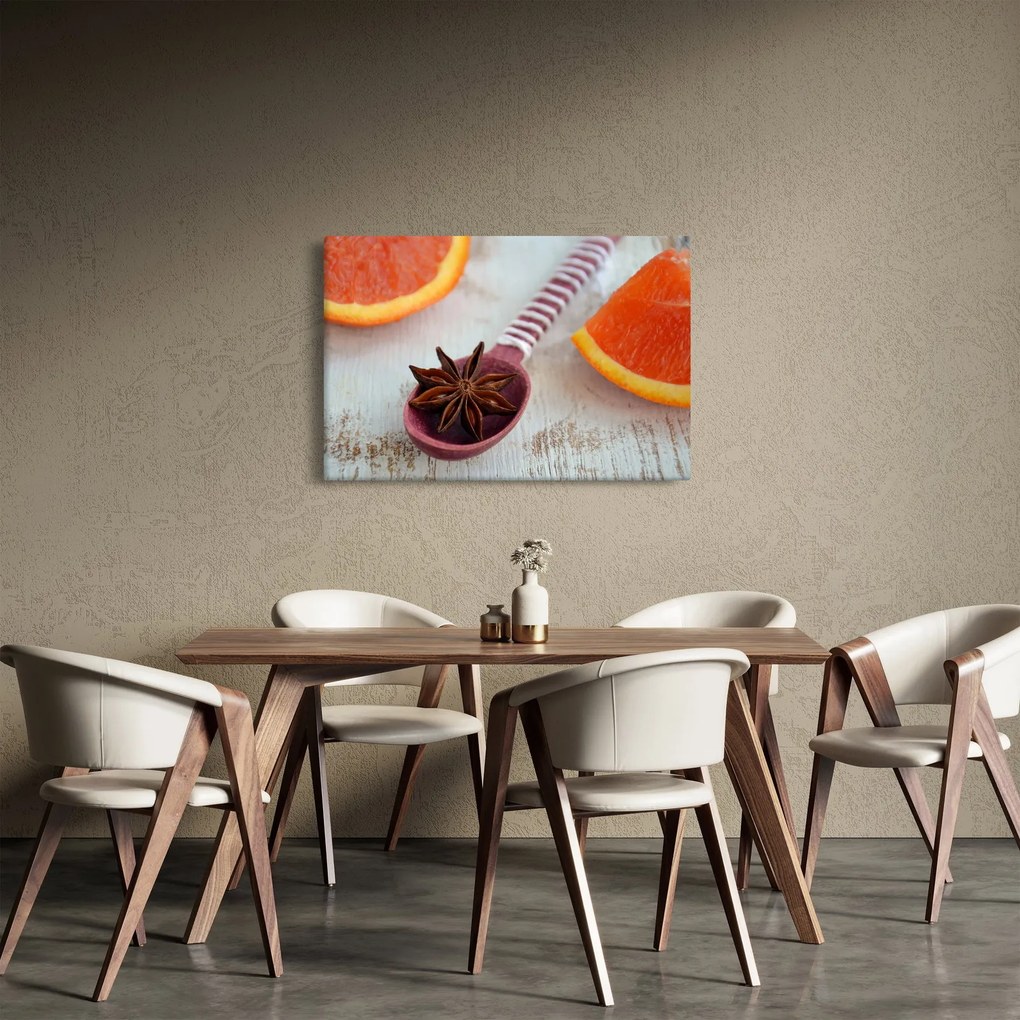 Obraz škorice na lyžici (90x60 cm)