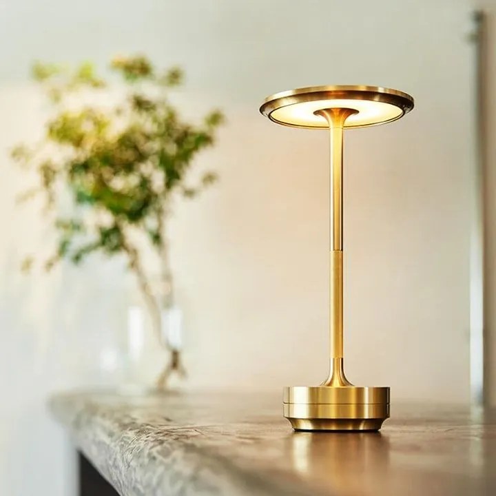 Toolight Toolight, bezdrôtová USB dotyková nočná lampa APP1372-T, zlatá matná, OSW-08636