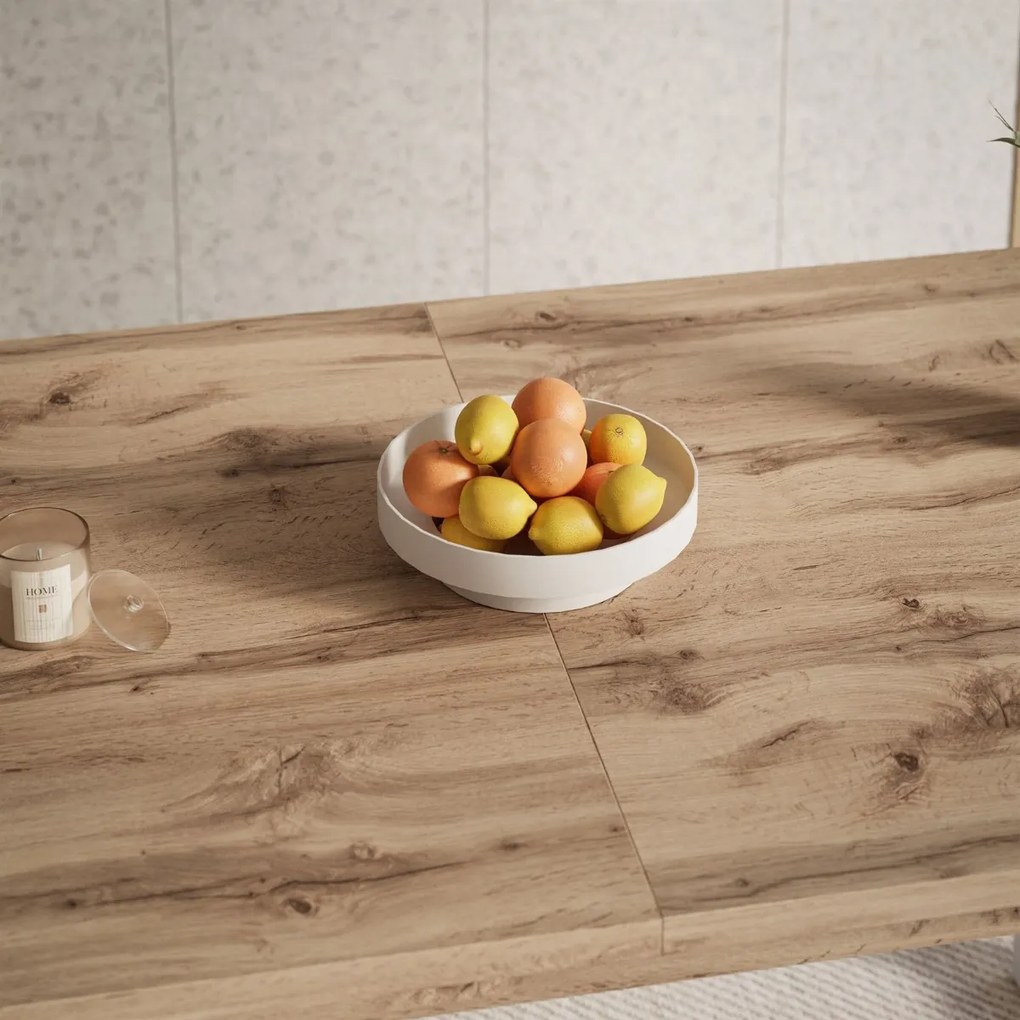 JEDÁLENSKÝ ROZKLADACÍ STÔL PLUTO DUB WOTAN + BIELY 150 - 198 cm