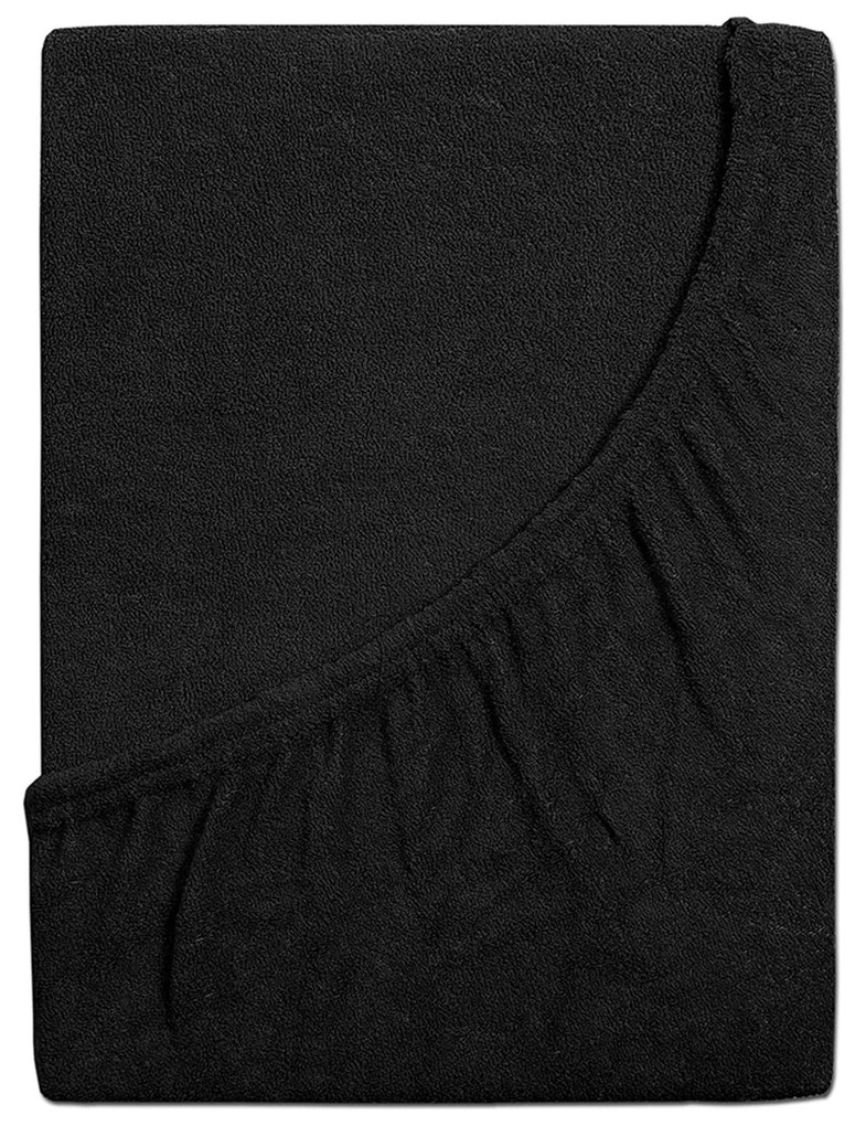 4Home froté prestieradlo Perfect čierna, 90 x 200 cm