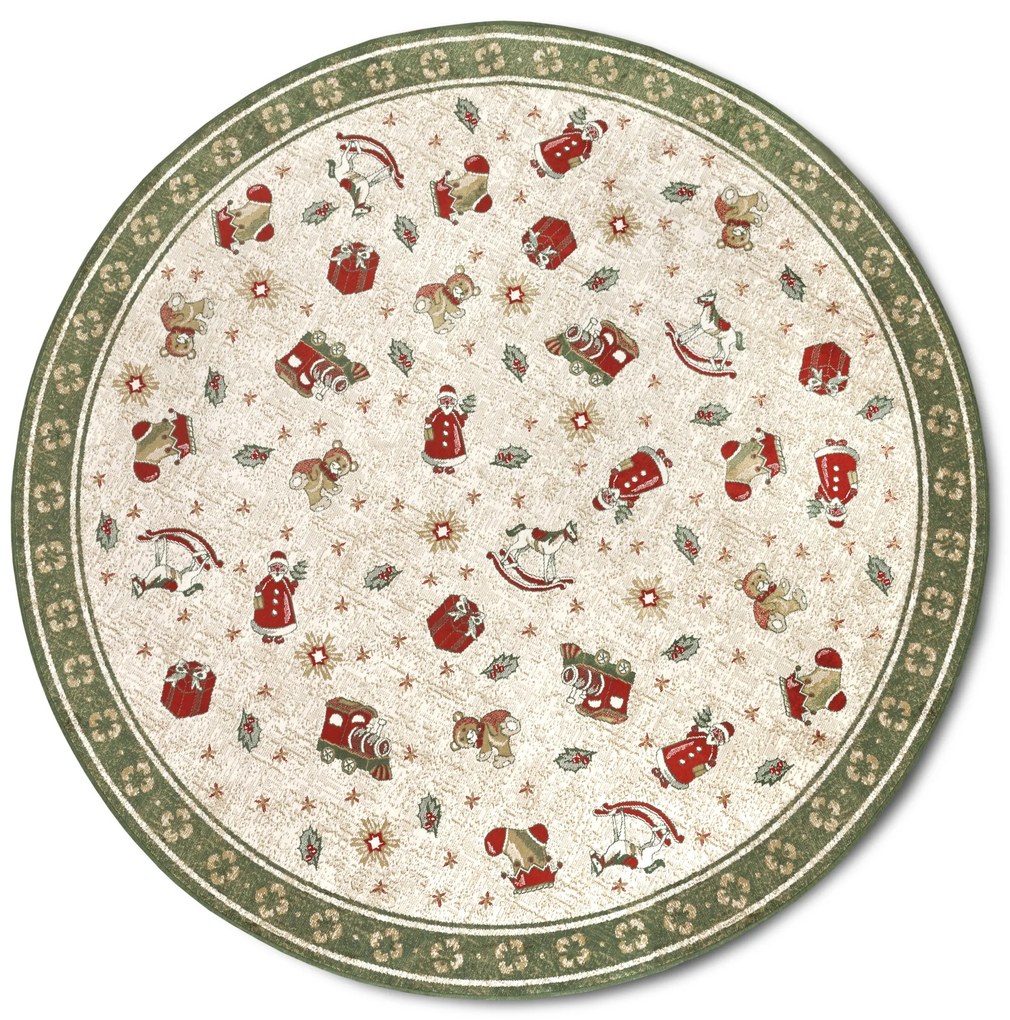 Kusový koberec Villeroy & Boch Toy's delight so strihaným vlasom 106218 Green, Multicolor kruh, 160x160 (priemer) kruh, zelená, obývacia izba, Villeroy & Boch