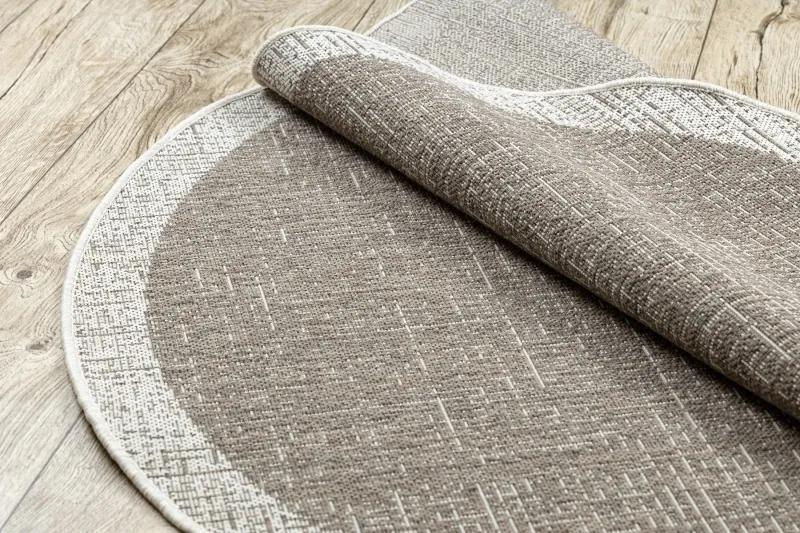 styldomova Šnúrkový koberec sizal floorlux 20401 taupe/béžový kruh