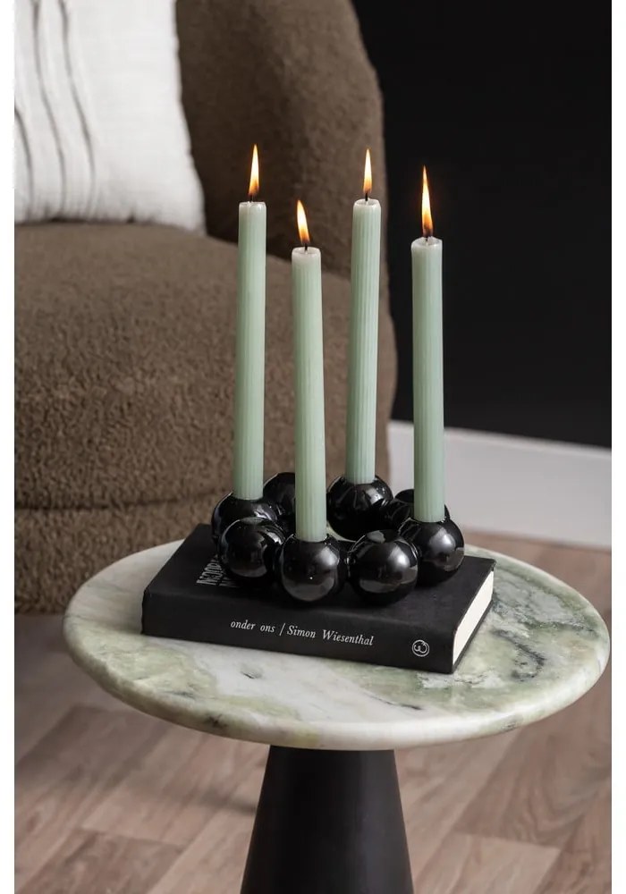 Mramorový okrúhly odkladací stolík ø 40 cm Force – Leitmotiv