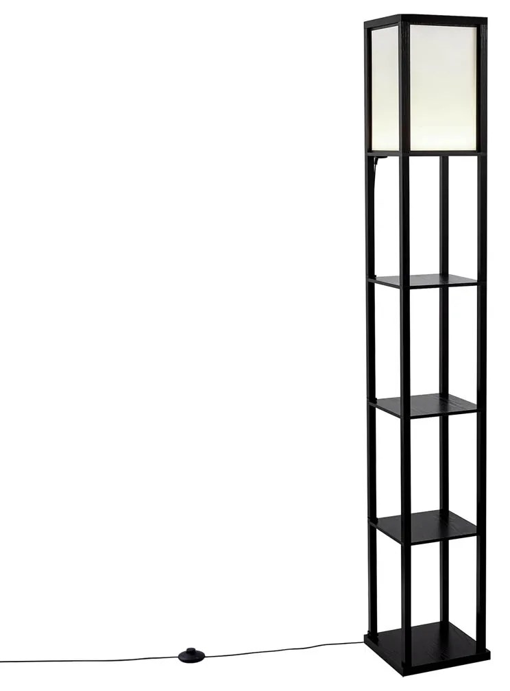 Dizajnová stojaca lampa čierna a biela vrátane LED - Nea