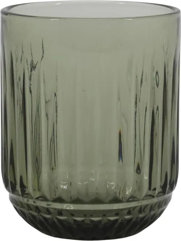 Dymový pohár na vodu s drážkami Riller - Ø 7,5 * 9,5 cm / 250ml