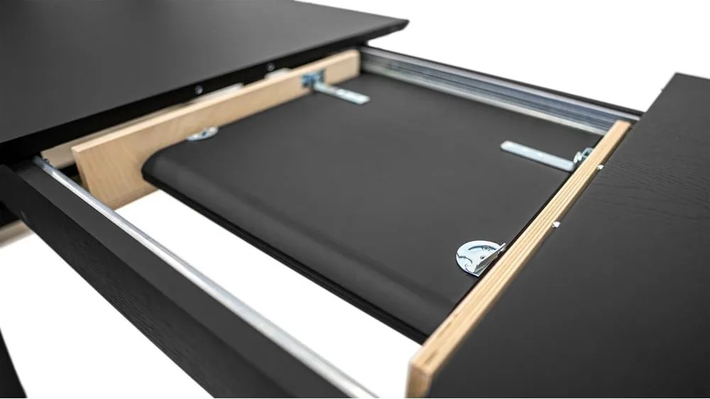 Rozkladací jedálenský stôl s prídavnou doskou v dekore duba 90x180 cm Curved – Woodman