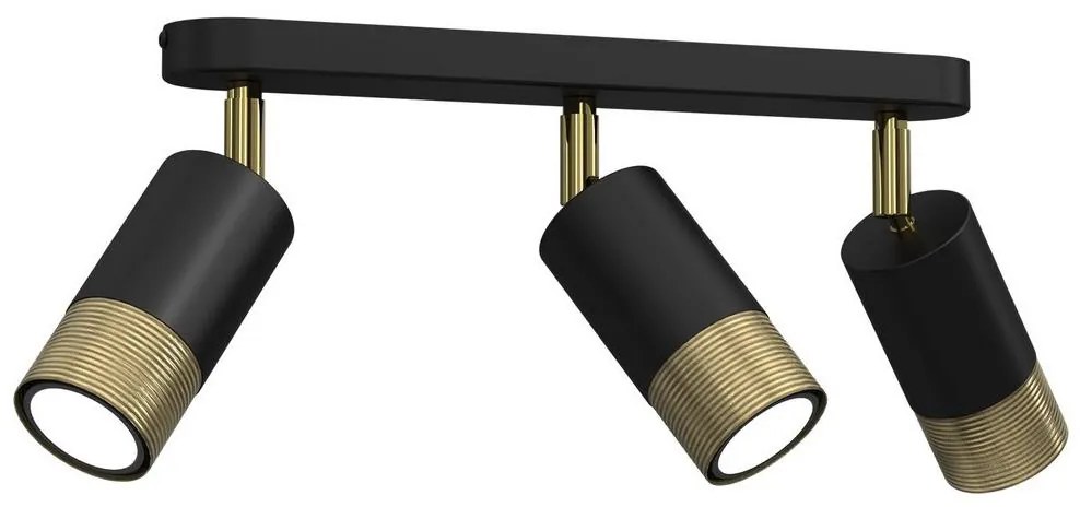 Bodové svietidlo LINK 3xGU10/8W/230V čierna/mosadz