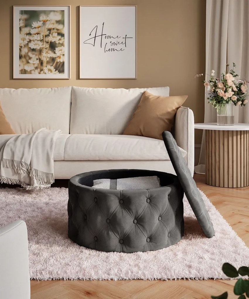 TABURET CHESTERFIELD CARLY 70 cm JASMINE 96