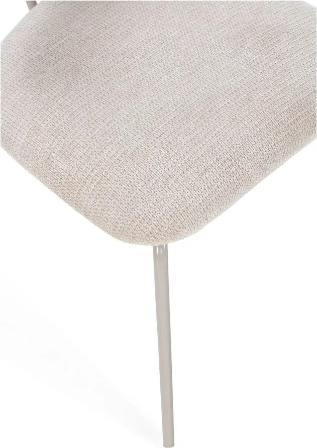 Béžová/v prírodnej farbe čalúnená jedálenská stolička Olimpia – MOME