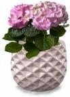 Kvetináč ružový lesklý 16x13 cm
