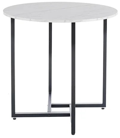 Okrúhly jedálenský stôl ALTO II 80 cm, dekor biely mramor