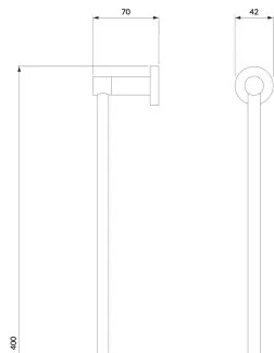 OMNIRES MP60214AT - Nástenný vešiak na uteráky MODERN PROJECT 40 cm matná čierna