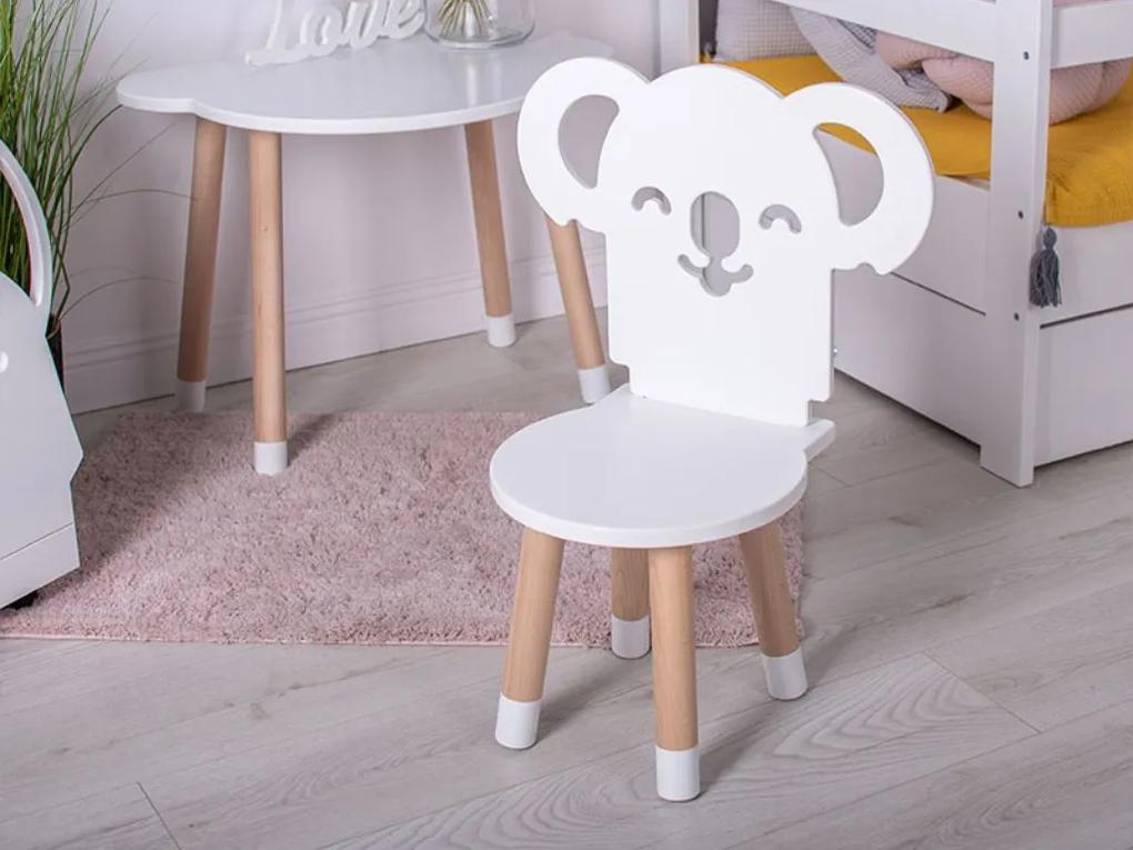 Detská stolička KOALA z dreva + meno ZADARMO