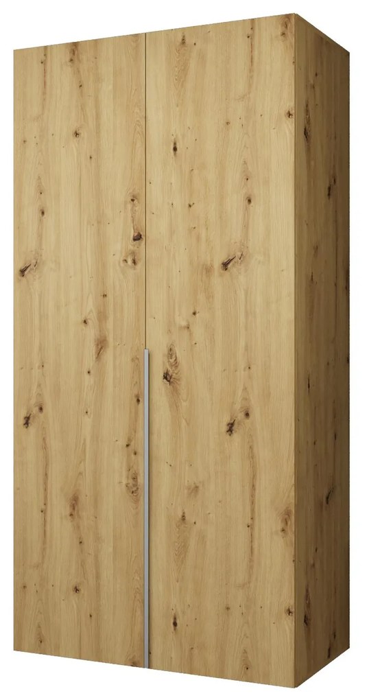 Šatníková skriňa 100 cm Alice 1 (dub artisan + kašmír). Akcia -21%. Vlastná spoľahlivá doprava až k Vám domov. 1126092