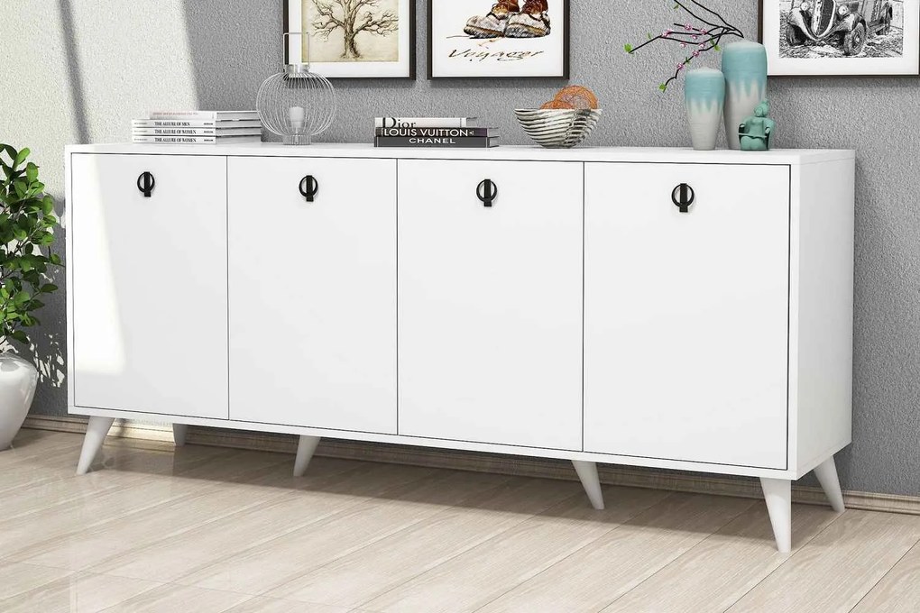 Dizajnová komoda Parry 180 cm biela