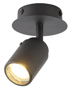 Moderné kúpeľňové bodové svetlo čierne IP44 - Ducha
