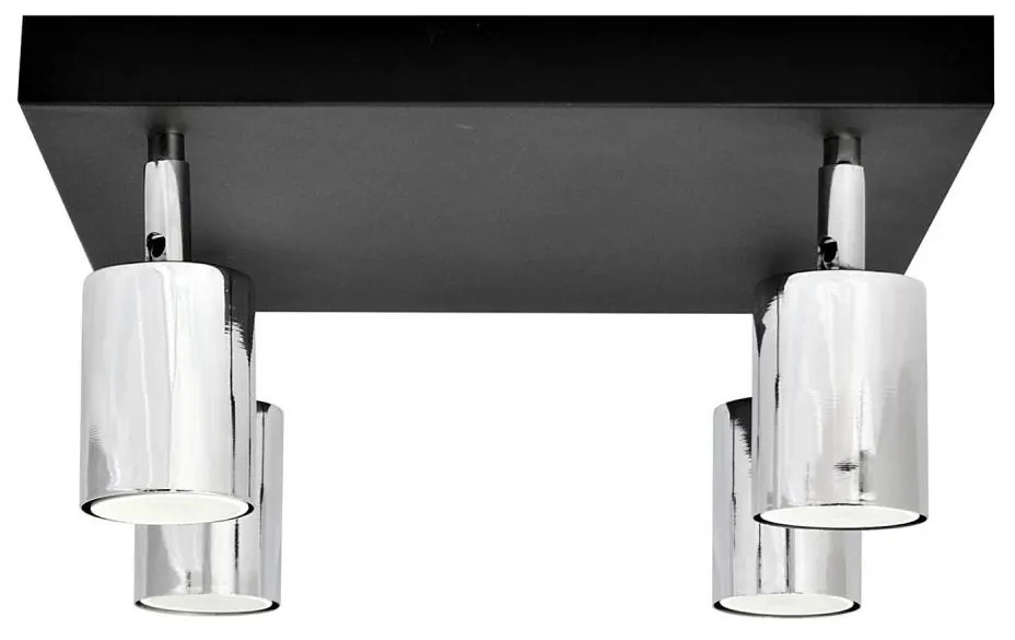 LED Bodové svietidlo TUNE 4xGU10/4,8W/230V matný chróm/čierna