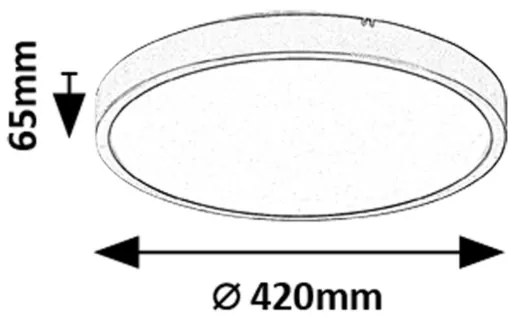 Rabalux 71440-LED Stm. kúp. stropné svietidlo ALENZO LED/36W/230V IP44 čierna +DO