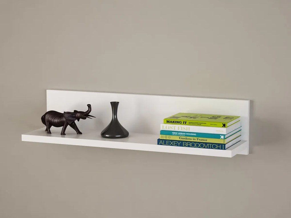 Nástenná polica URUN biela