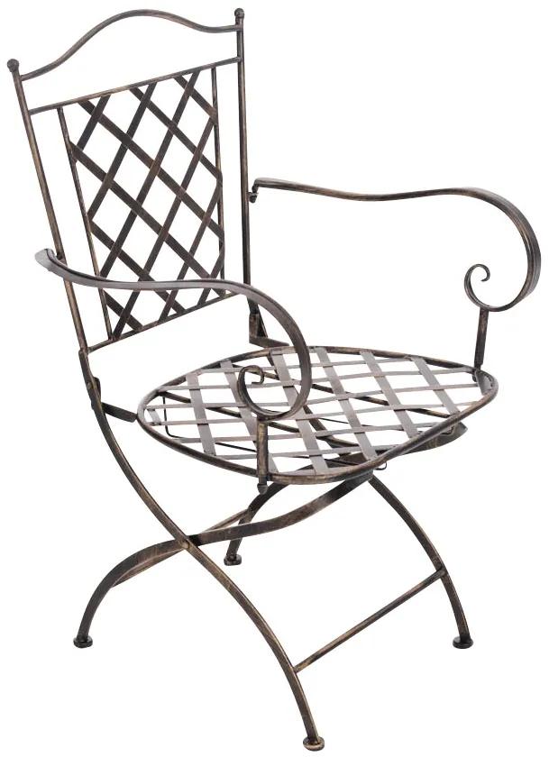 Kovová stolička Adara - Bronzová