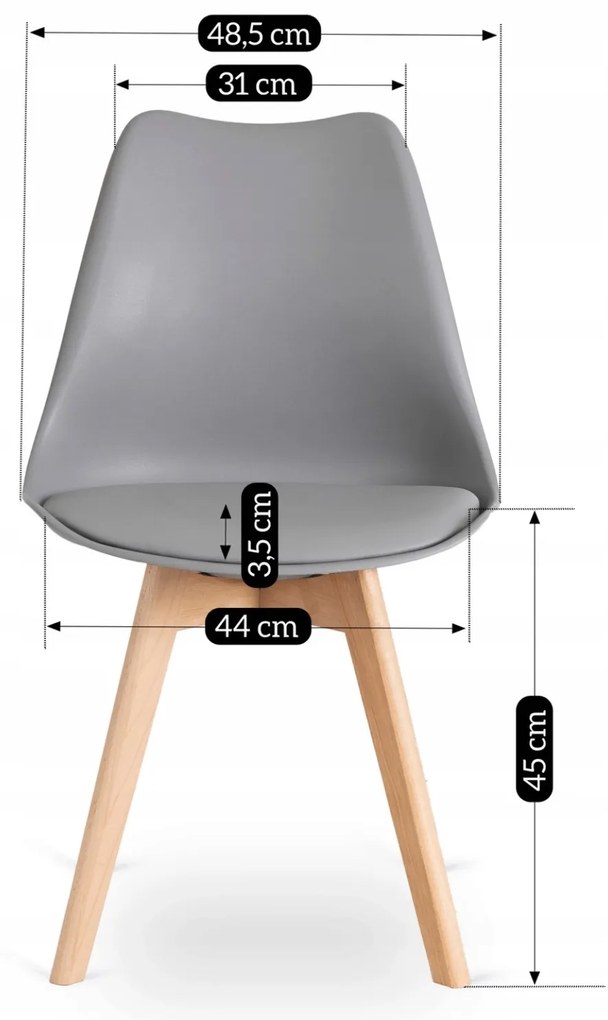 PROXIMA.store - Čalúnená jedálenska stolička SCANDI FARBA: Siva