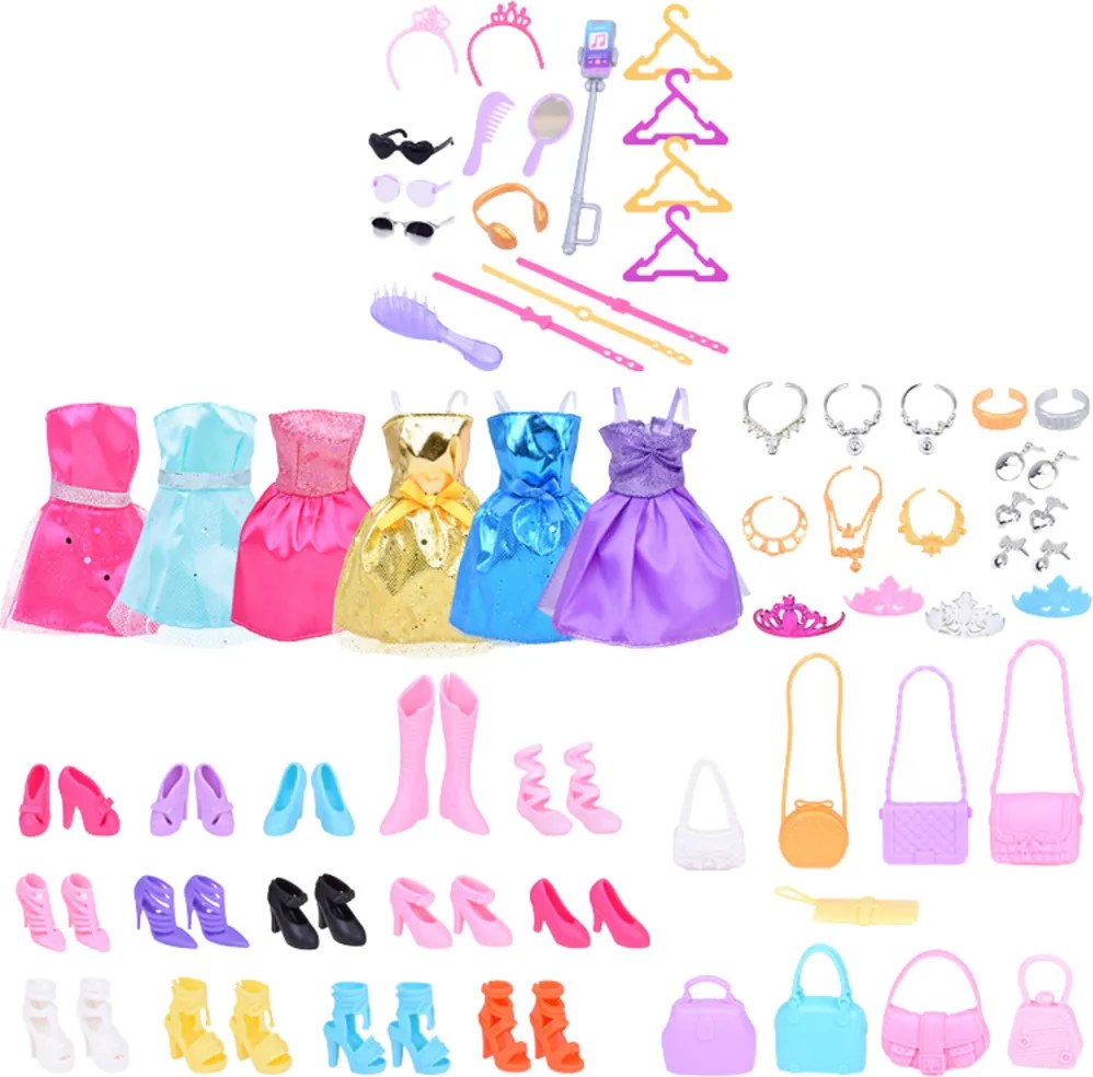 LEAN Toys Veľká módna súprava Anlily Collection Šaty Doplnky 65el.