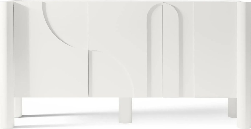 Dizajnová komoda Lunaria 160 cm biela