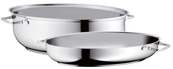 WMF - Oválny pekáč s pokrievkou 41x28,5 x18 cm nerez