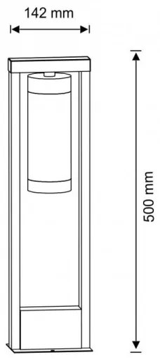 Vonkajšia lampa SPECTRA 1xE27/10W/230V IP44 50 cm