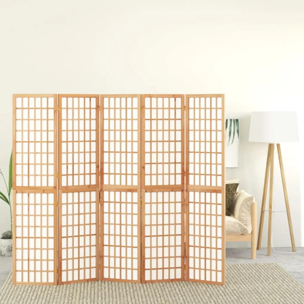 Skladací paraván so 5 panelmi japonský štýl 200x170 cm 352085